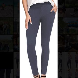 GREY Stretch Yoga Dress Pants w Tummy Control